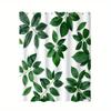 Modern Green Leaf Shower Curtain HD Print Oxford Cloth Waterproof with Grommets Bathroom Decor Home Hotel Durable Polyester