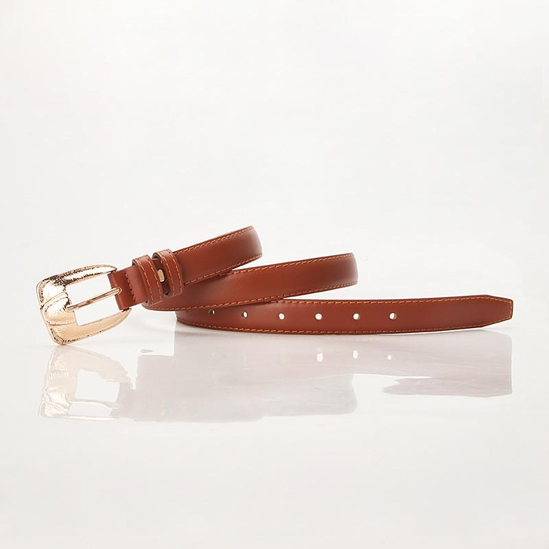 Minimalist Pu Leather Belt For Women With Alloy Pin Buckle Casual Office Style