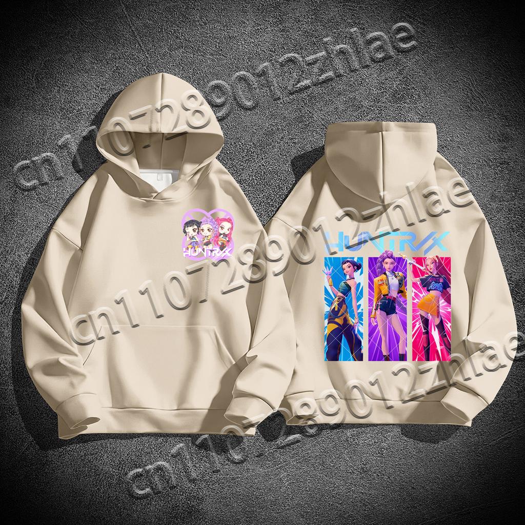 2025 Kpop Demon Hunter Best Selling High Quality Flannelette Adult Sweater Loose Comfortable Quick Drying Adult Hooded Sweater