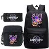 Animation Cartoon Grund- und Sekundarschüler Schultasche Kinderrucksack Freizeit Federmäppchen Umhängetasche Dreiteiliges Set