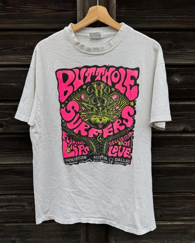 Remake 1988 Butthole Surfers band Retro style White T shirt SEG_120 Unisex T-Shirt L
