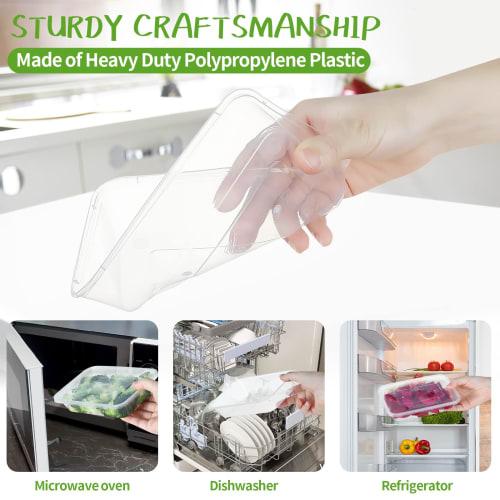 Ensbelei 16 oz Einweg-Lebensmittelaufbewahrungsbehälter mit luftdichten Deckeln, Wiederverwendbare Deli Meal Prep Behälter, 50 Stück, Auslaufsicher, Mikrowellen-, Spülmaschinenfest,