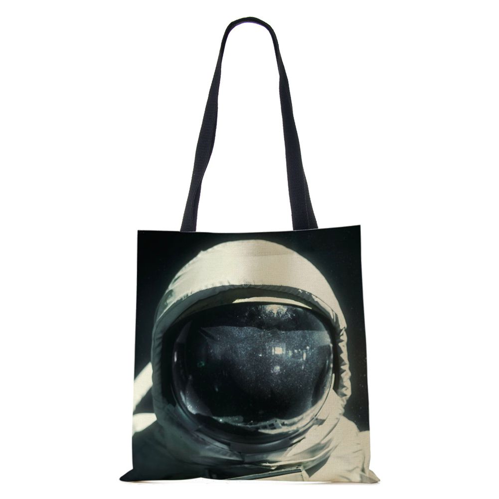 Damska płócienna torba na ramię Kosmonauta Harajuku 2022 Używana Duża pojemność Codzienna torebka Shopper Podróżna Torba Tote Książki KTY