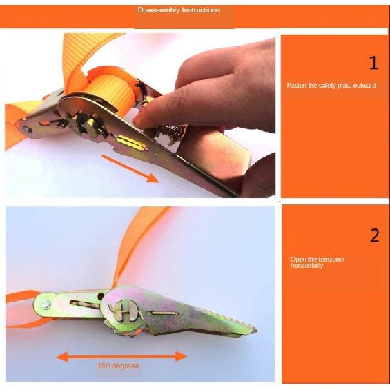 2m Ratchet Buckle Nylon Rope Belt Car Tension Rope Tie Down Strap Cargo Wrap Band For Motorcycle Car Luggage Outdoor Camping