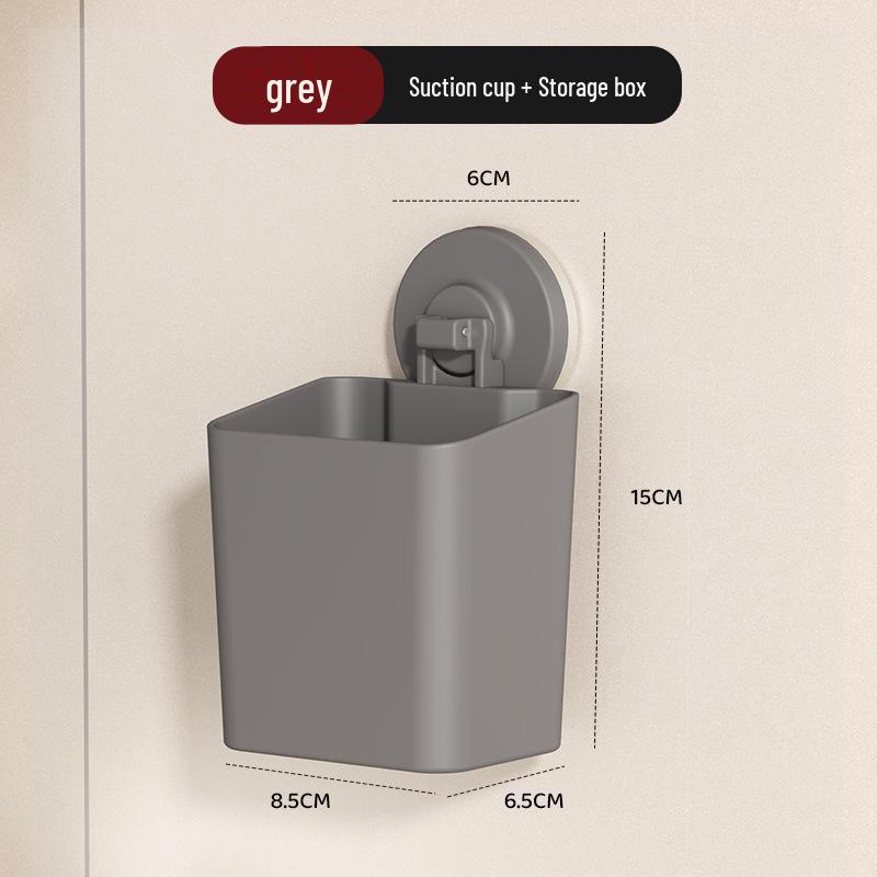 Punch-Free Suction Cup Hook: Traceless Adhesive Kitchen & Bedroom Storage Rack for Pots, Lids, & Utensils