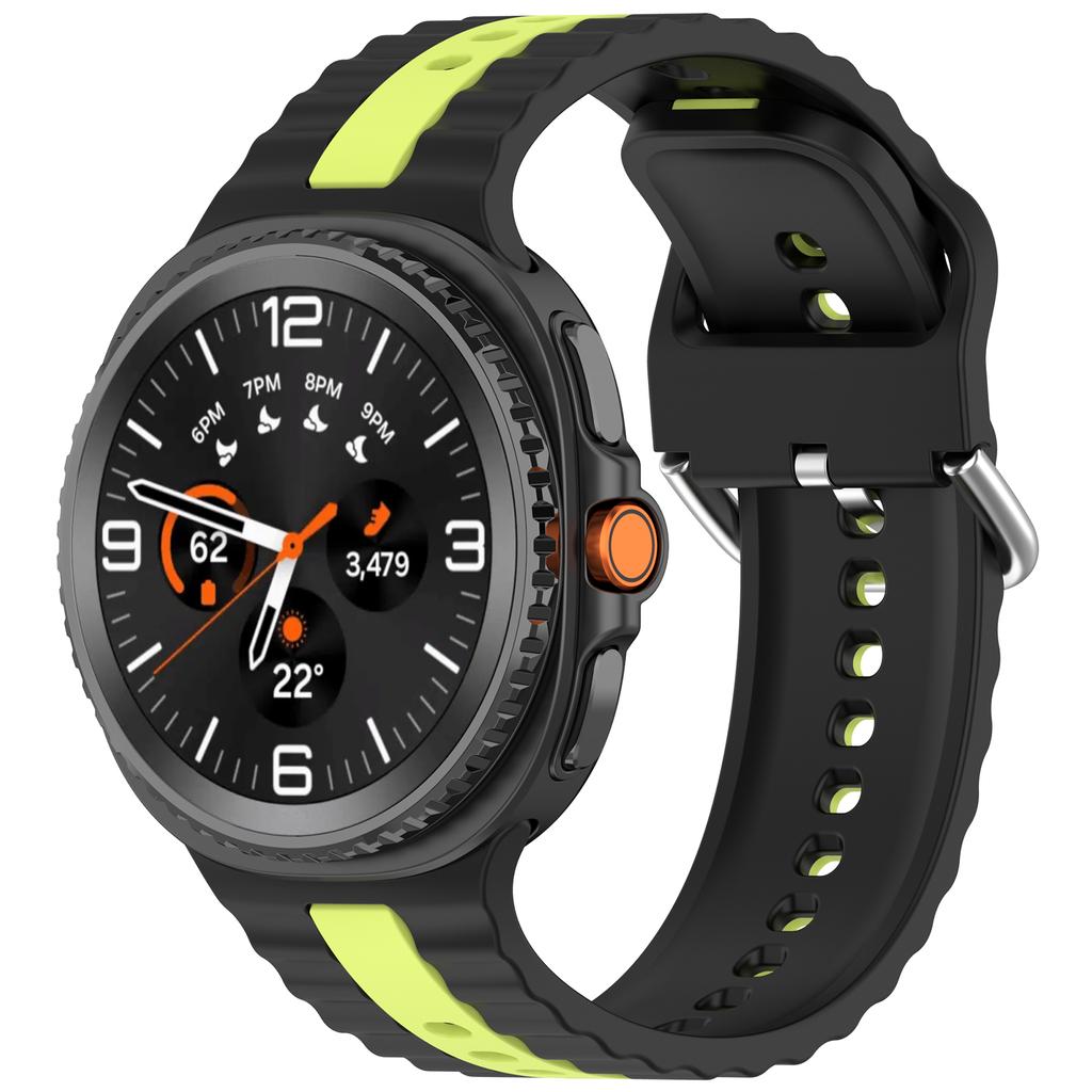 Two-tone Silicone Strap for Samsung Galaxy Watch 8 44mm 40mm Original Bracelet Belt Correa for Galaxy Watch 8 Classic 46mm Band