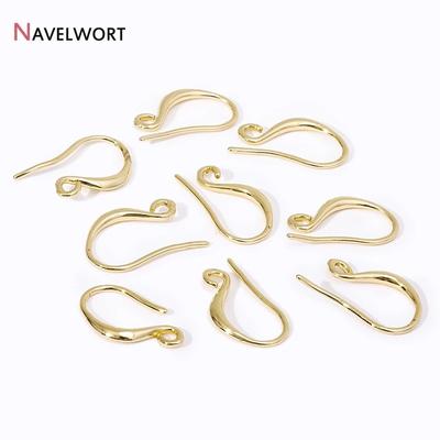 5 Paia/Lotto Ganci per Orecchini in Ottone Placcato Oro Vero 18K per Creazione di Gioielli, Ganci per Orecchini, Forniture per Creazione Orecchini All'Ingrosso Ganci per Orecchini Placcati Oro