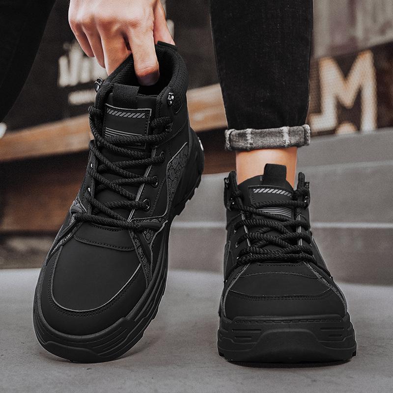 Martin boots men's winter high-top casual British style retro short boots outdoor hiking shoes non-slip tooling shoes