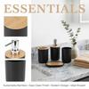 4-Piece Bathroom Accessory Set Plastic Bamboo Bathroom Supplies Set  Washroom Bathroom Counter