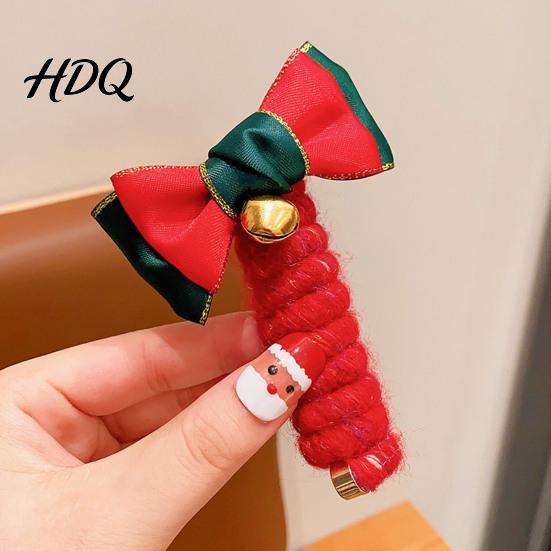 Festive Hair Accessories for Girls Cute Christmas Rope Girls Elk/Tree/Bell Elastic Headbands Holiday Gift Cartoon Children Party And Winter