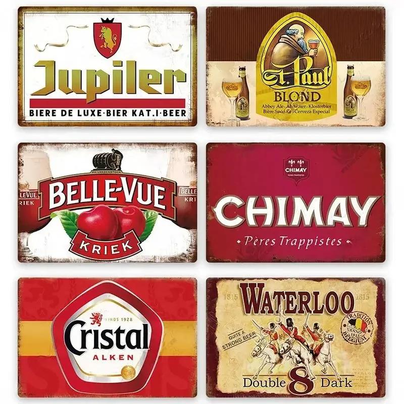 Vintage Beer Brand Sign Metal Tin Plaque Metal Poster Decorative Plaque Home Decor Man Cave Bar Pub Workshop Wall Decoration