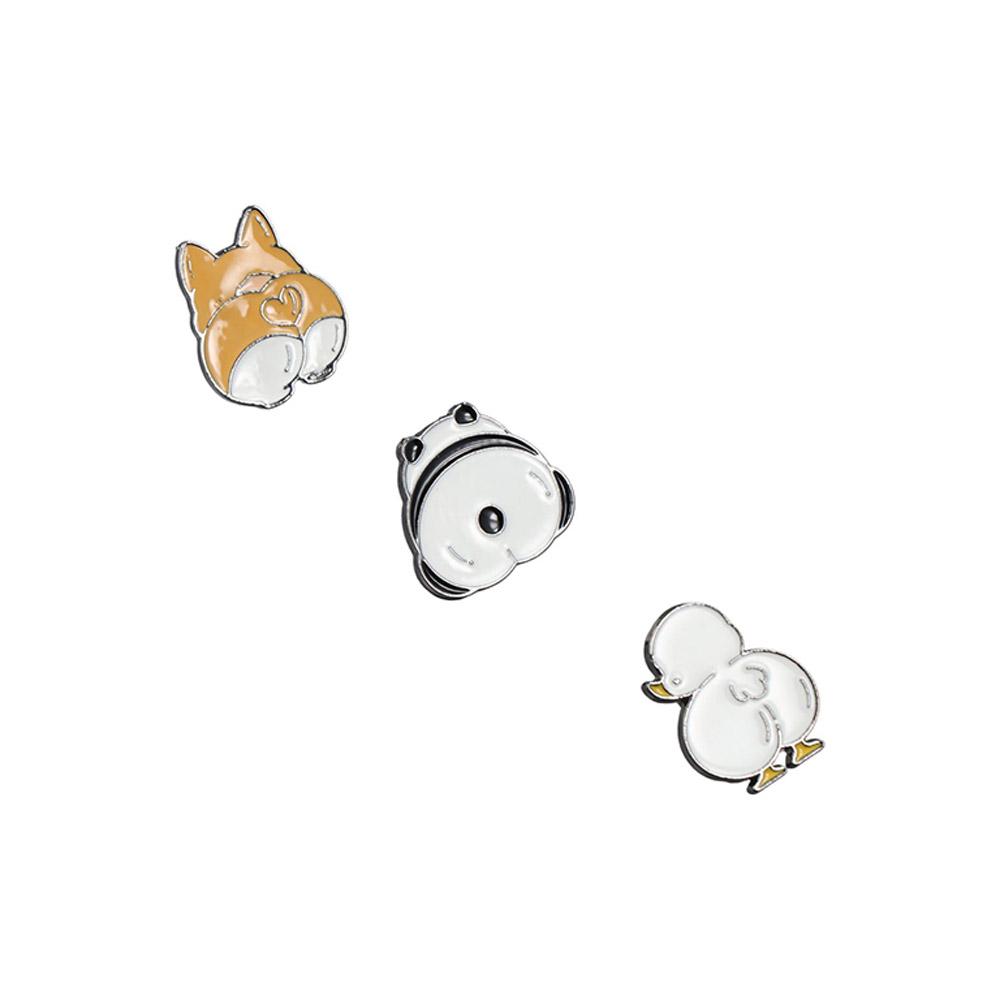 

Animal Panda Butt Brooch Zinc Zinc Alloy Cartoon Coat Decoration