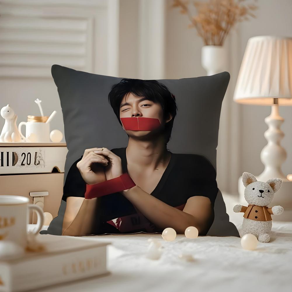 Actor Gong Yoo Cushion Cover Pattern Printed Pillowcase For Living Room Sofa Cushion Cover & Bedroom Decor