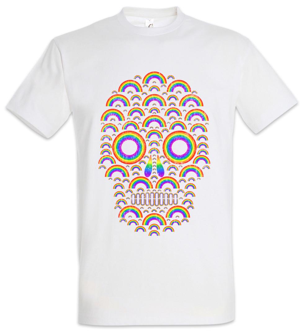 Rainbow Skull T-Shirt Skulls Tattoo Oldschool Fun XXXXL