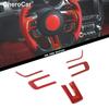 Red Steering Wheel Trim Moulding Trims Cover for 2015+ Ford Mustang Accessories