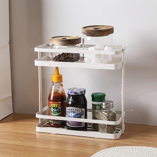 Spice Rack, Seasoning Rack, Space-Saving Kitchen Rack, Multi-Purpose Shelf, Pantry, Kitchen, Bathroom, Living Room, Tray, Under-Sink Storage, Seasonin
