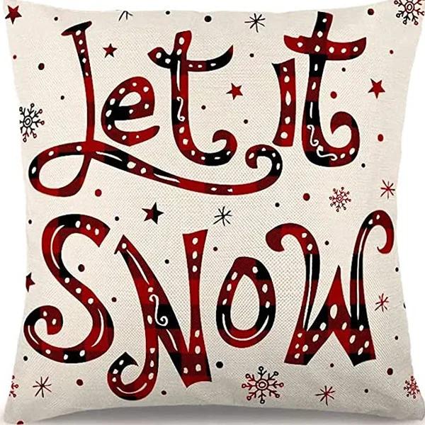 New Christmas Pillow Cover, Deer Snow Festival Decoration, Home Sofa, Living Room Pillow, Cushion Cover