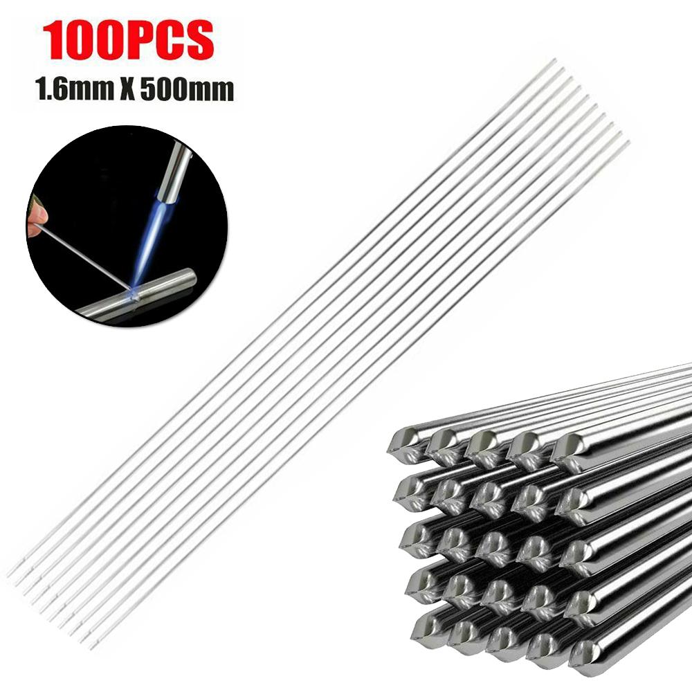 Perfect for Thin Aluminum Get Your Hands on 100pcs Aluminum Solution Welding Flux Cored Rods Wire Brazing Rod 16MM X 50CM!