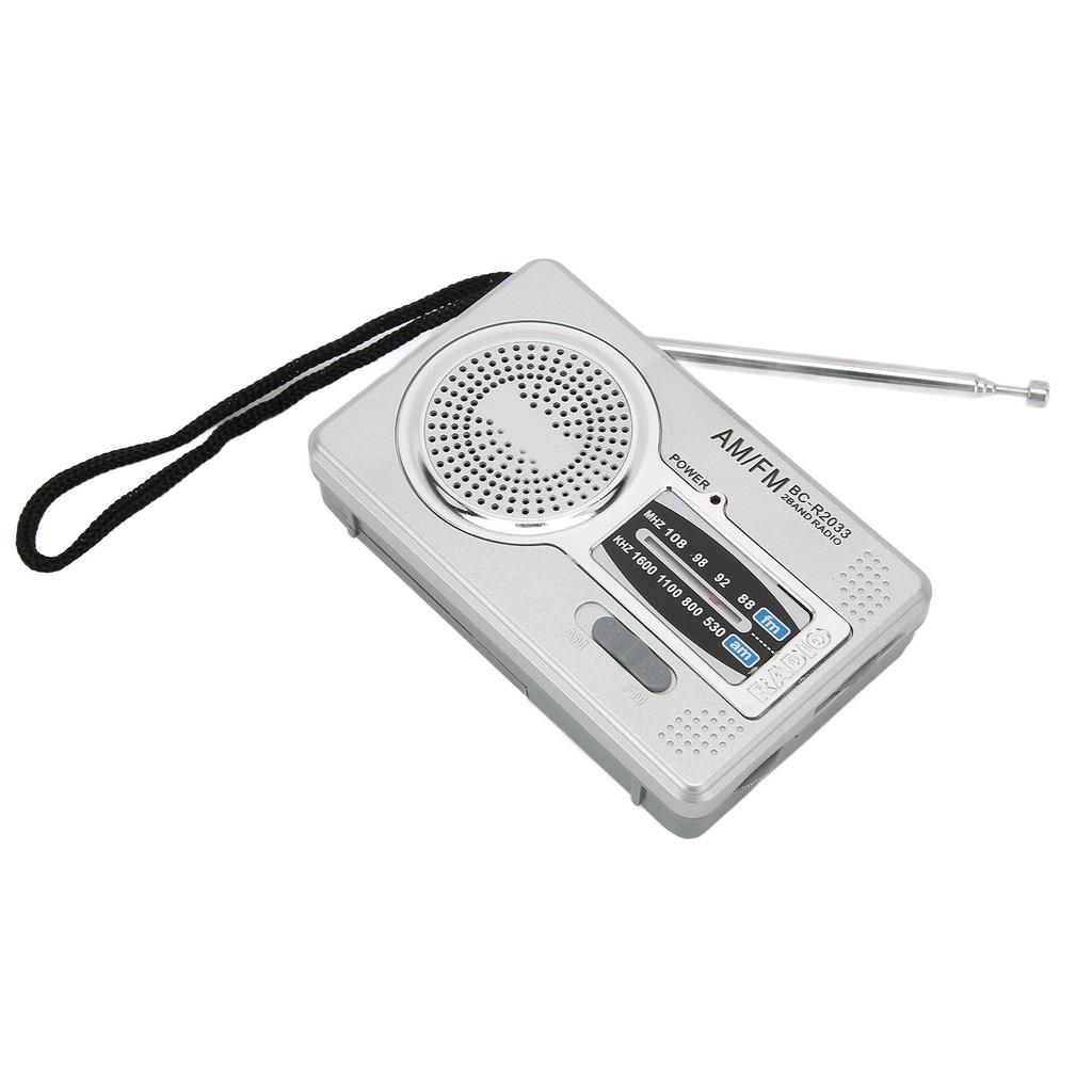 AM FM tranzistorové rádio s čipem DSP Přenosné kapesní mini rádio s reproduktorem a sluchátkovým konektorem Silver