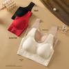 Seamless Back-Support Lift Bra with Wide Straps and Integrated Wireless Cups