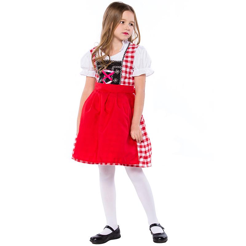 Kinder Mädchen Zimmermädchen Cosplay Feiertag Verkleidung Outfit Traditionell Deutsch Bier Schulaktivitäten Party Rollenspiel Kostüm