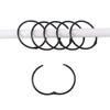 12PCS Rust Proof Shower Curtain Hooks Circular Strong Load-bearing Curtain Rings Anti-Drop Hanging Rings Bathroom Accessories
