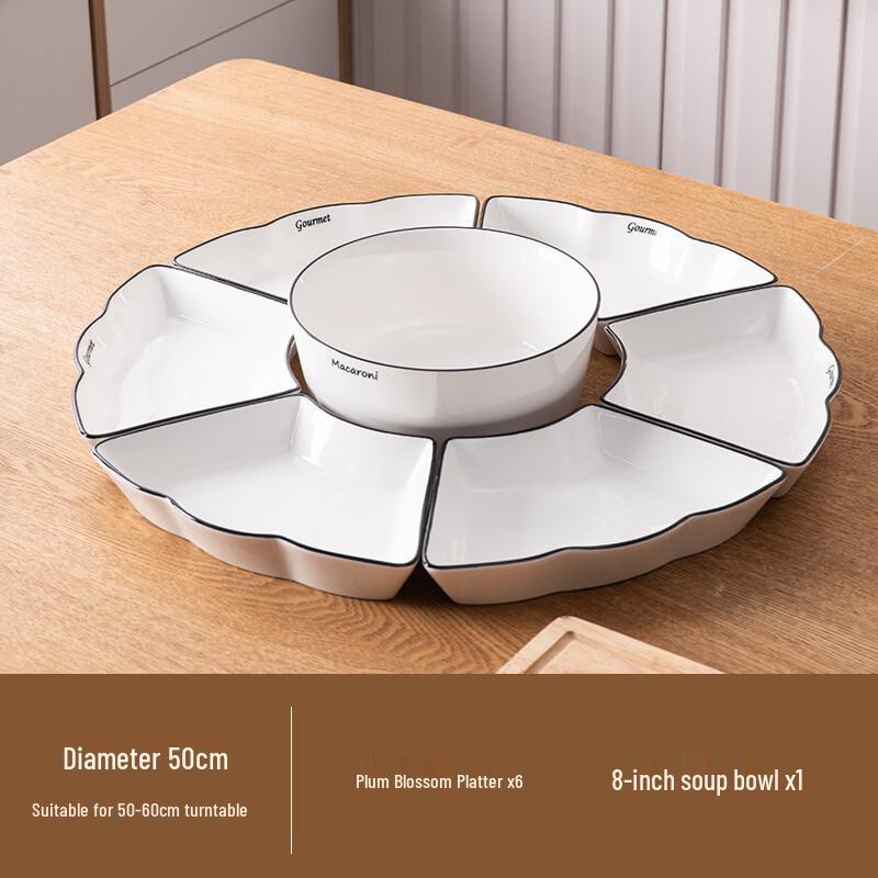 RuHan Ceramic Fan-shaped Dinnerware Set