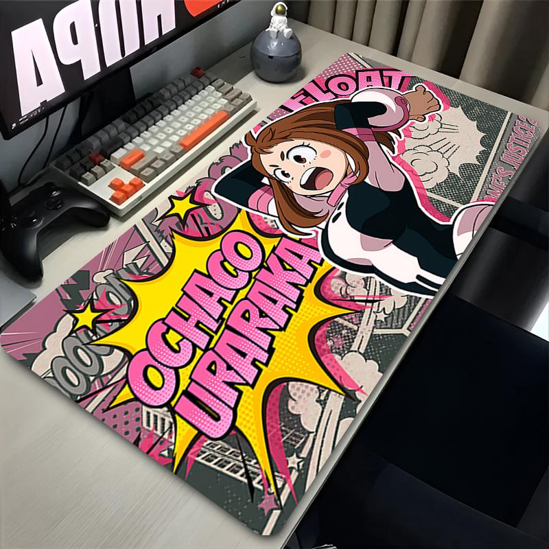 Mousepad Computer Gamers Locking Edge Nonslip Mouse Pad Bakugou Katsuki My Hero Academia Large Xxl Keyboard Pc Desk Mat