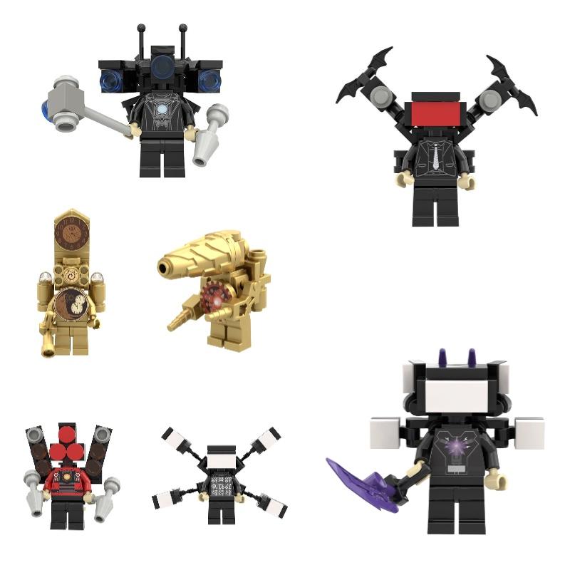 Skibidi Toilet Toy Abs Plastic Building Blocks For Kids 669d Super Tv Man