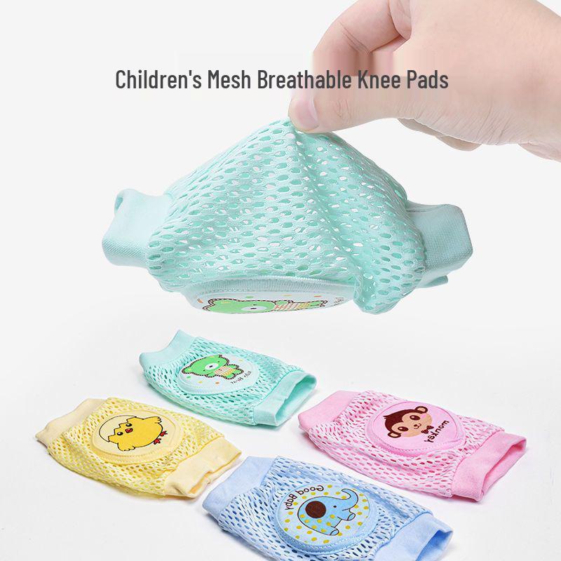 Breathable Baby Knee Pads: Anti-Fall, Summer Style, for Crawling & Walking.