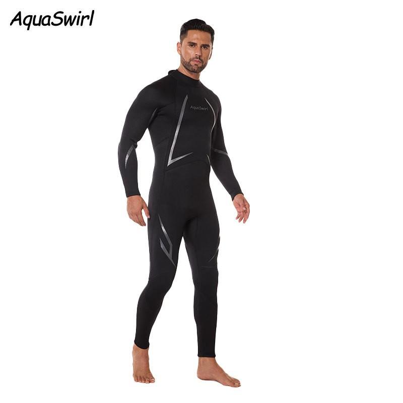 3mm Diving Suit Men's One-piece Long-sleeved Surfing Long Cold-proof Snorkeling Swimsuit Women's