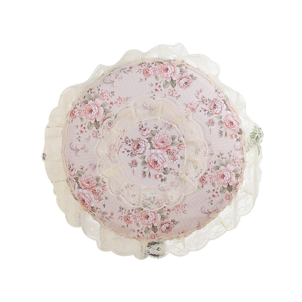 Housse de ventilateur électrique en dentelle et fleurs Anti-pollution Anti-poussière Pour ventilateur sur pied/de bureau Manchon Anti-pincement de main Rond