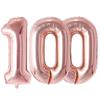 Vthoviwa Aluminum 100 Helium Rose Gold 100 Number Balloons Anniversary Party Rose Gold Shijimi Helium Balloons 40-inch Balloons, (0123456789), 10-19,