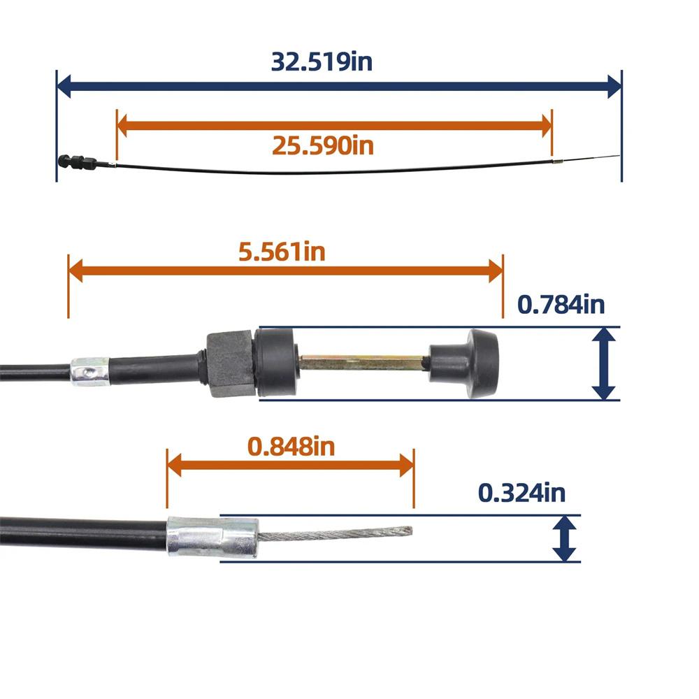 54017-1182 54017-1155 Choke Cable For Kawasaki Mule 550/520/500