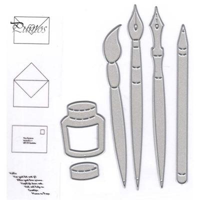 Rašiklis Dažų teptukas Metaliniai štampai „Pasidaryk pats“ Scrapbooking Reljefinis popierius Kortelės Albumas Trafaretas