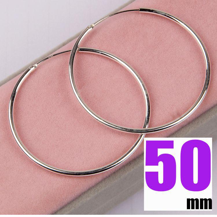 

Большие серьги-кольца из стерлингового серебра 925 пробы для женщин - простой японский и корейский стиль