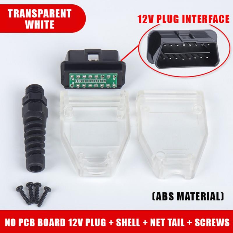 1 Set OBD Male Plug OBD2 16Pin Connector OBD II Adaptor OBDII Connector J1962 OBD2 Connector