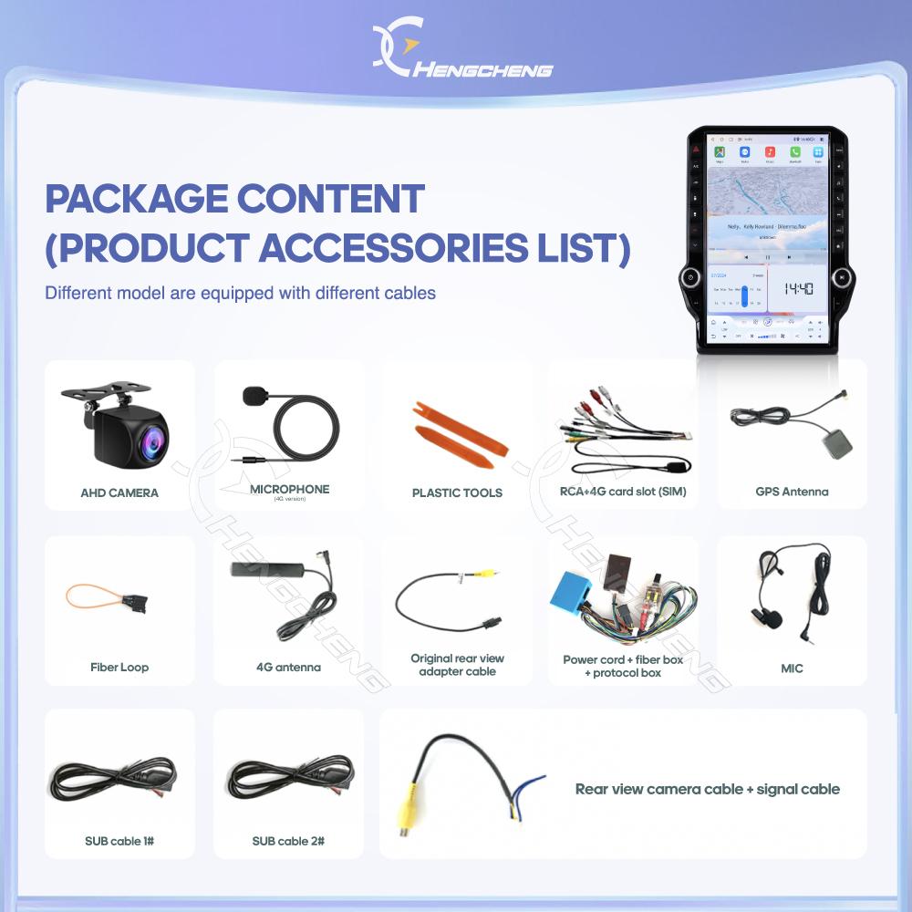 14.5inch Android13 Car Multimedia Video Player For Dodge Ram Pickup 1500 2013 - 2018 GPS Navigation Radio Carplay 4G wifi 360