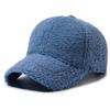 Warm Outdoor Dad Hat Artificial Lamb Wool Autumn Winter Hat Plush Baseball Cap  for Women & Men