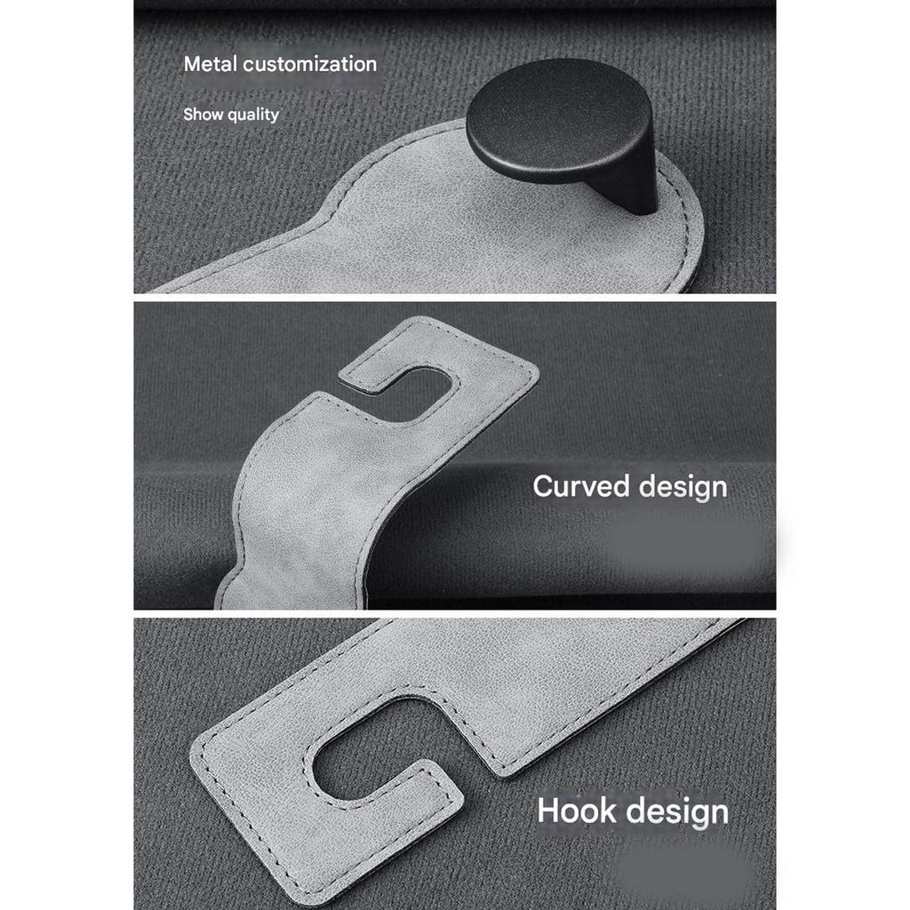 Space Saving Flip Design Car Hook with Metal Core & Velvet Finish Vehicle Headrest Hook for Smooth Interior Styling