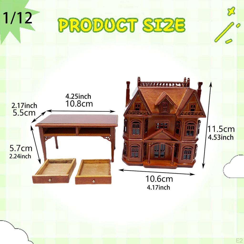 1/12 Dollhouse Toy Miniature Collectibles Modern Doll House for Girls Furnitures