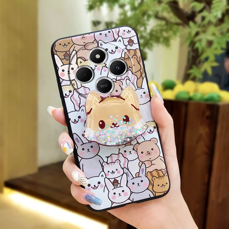 Waterproof protective Phone Case For Redmi A4 5G Dirt-resistant Soft Case Durable Quicksand Skin feel silicone TPU cute