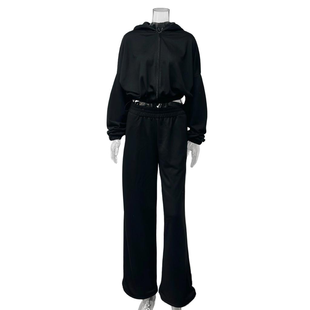 Europe, America, Autumn and Winter Women's Fashion Long-sleeved Women's Cardigan Sweater Trousers Casual Sports Suit Women