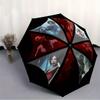 1pc Resident Evil Characters Auto Open/close, 8-Rib Iron Frame, Compact Folding Umbrella All-Season Portable Umbrella for Travel