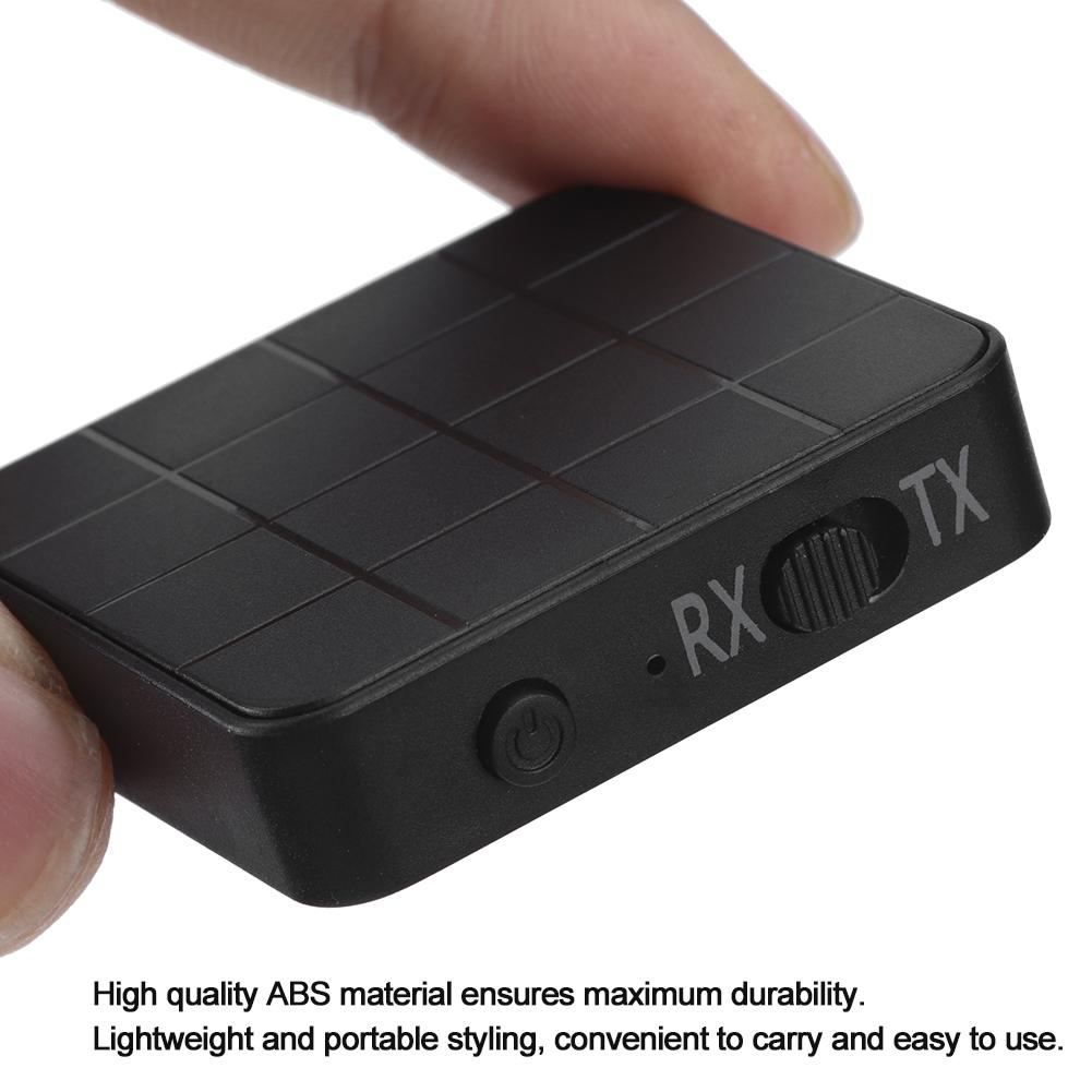 Bluetooth 5.0 2-i-1 Lydmottaker Sender Musikk Stereo Adaptere for Bil TV PC