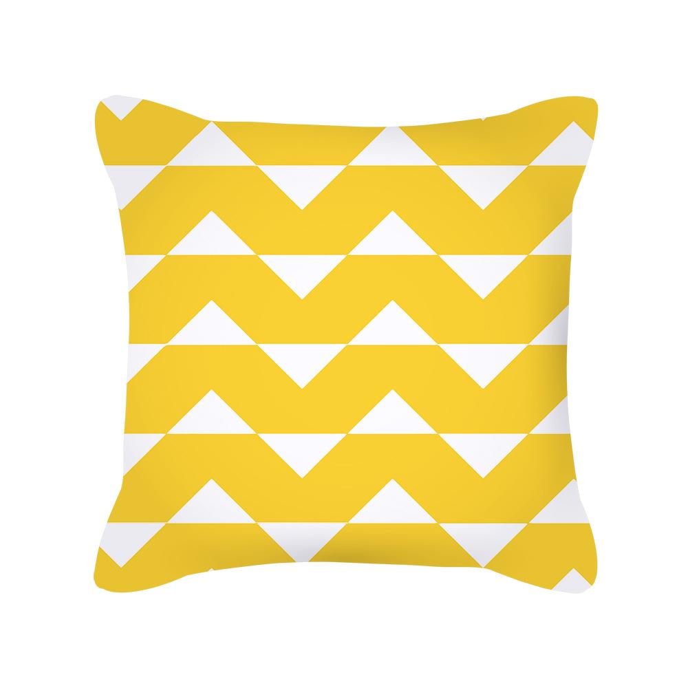 Modern Simple Geometric Pillow Nordic Style Peach Skin Bedside Cushion Cover Waist Pillow Cover New Home