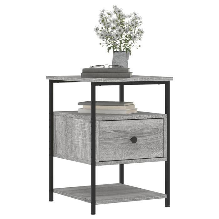 Maison Exclusive - Table de chevet sonoma gris 40x42x56 cm bois d'ingénierie