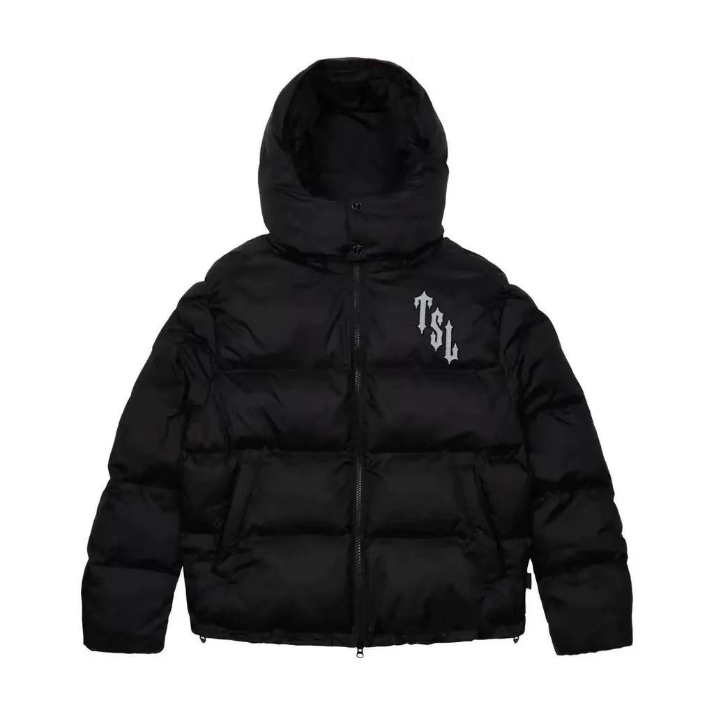Trapstar Winter Trendy Windproof Cotton Jacket: Thick, Versatile, Hooded Warm Outerwear for Couples.
