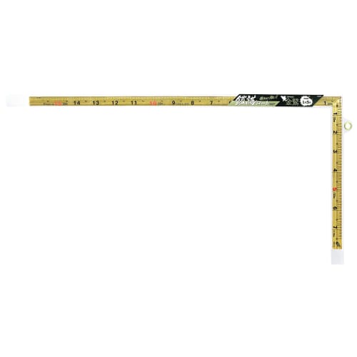 Niigata Seiki Kinwashi Gold Curved Ruler, Kaidan Scale, 1 Shaku 5 Sun, Same Graduations On Both Sides, GSDD-15SKD