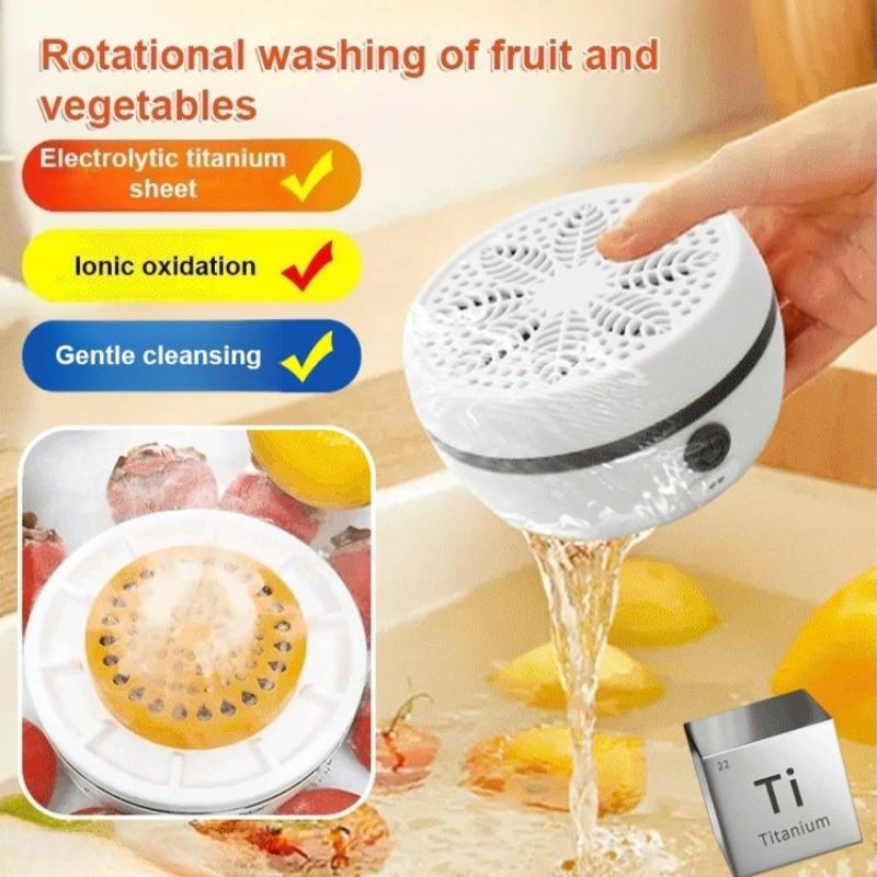 Portable Wireless Kitchen Fruit Washer Small Household Sterilizer Food Cleaner Automatic Fruit Vegetable Washing Machine